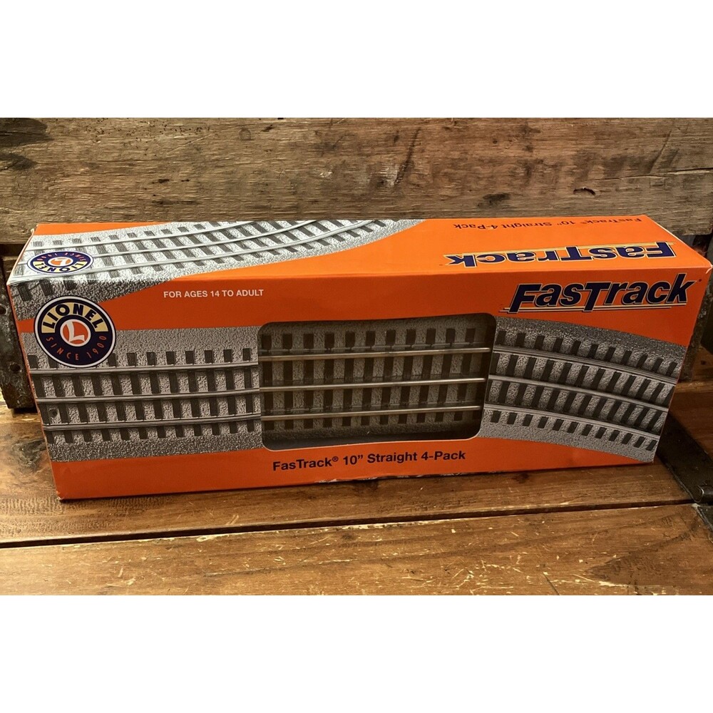 Lionel Fastrack 10" Straight 4-Pack New In Box 6-12032